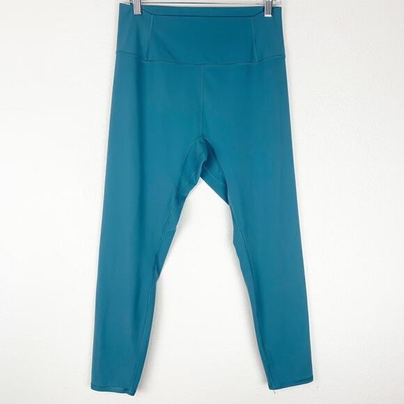 Free People Movement Pants Womens Large Never Better Leggings Teal Soft L - Picture 1 of 10